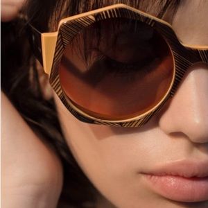 Zanzan Ortolan sunglasses black and tan